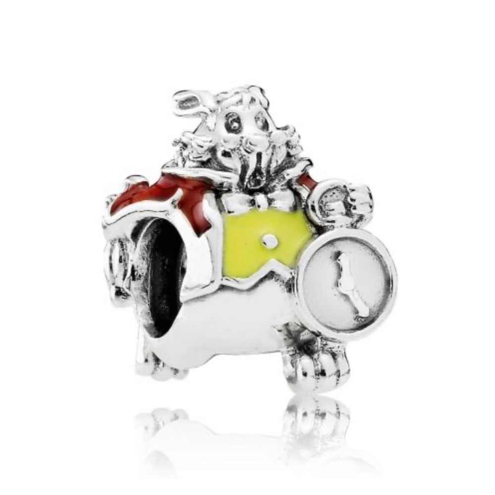 New in Box - Pandora Disney Alice in Wonderland White Rabbit Charm